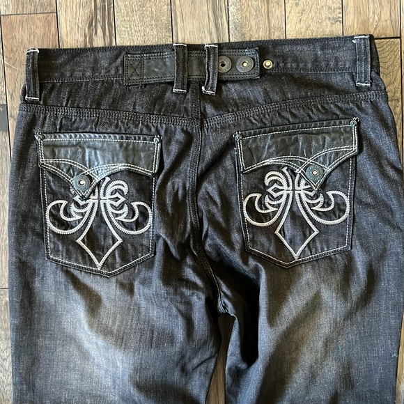 Vintage Affliction 100% cotton baggy jeans 40x34 - Picture 9 of 13